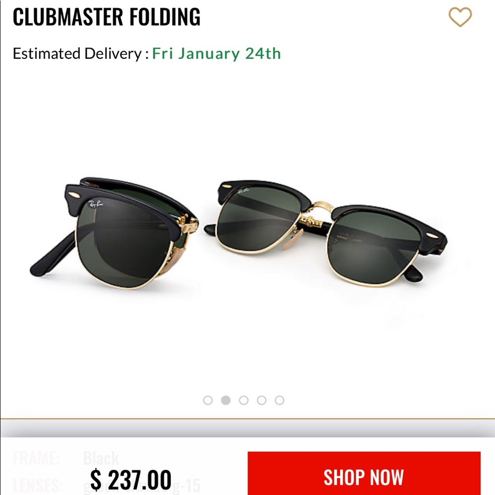 Ray- ban club master foldable - tortoise color